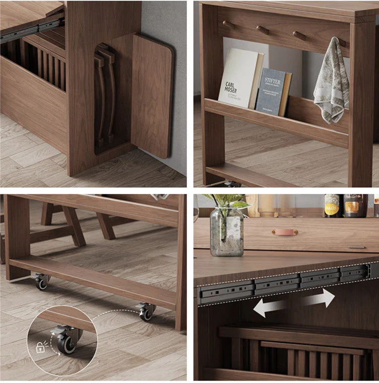 Stallschrank mit ausziehbarem Tisch und Klappstühlen