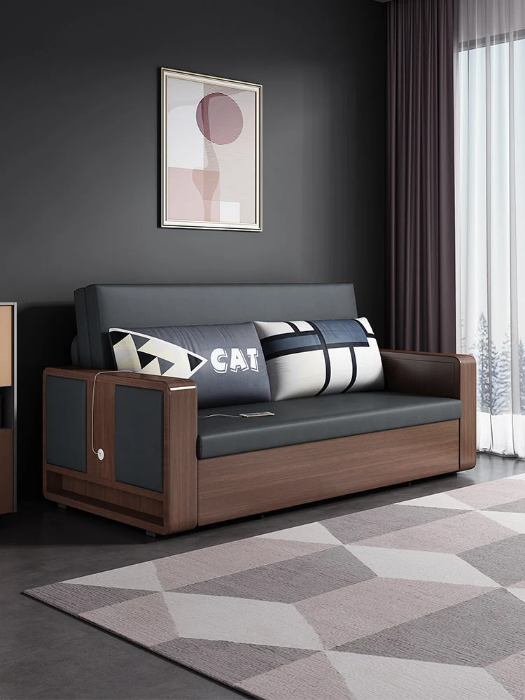 Schlafsofa mit heb- und erweiterbarem Couchtisch