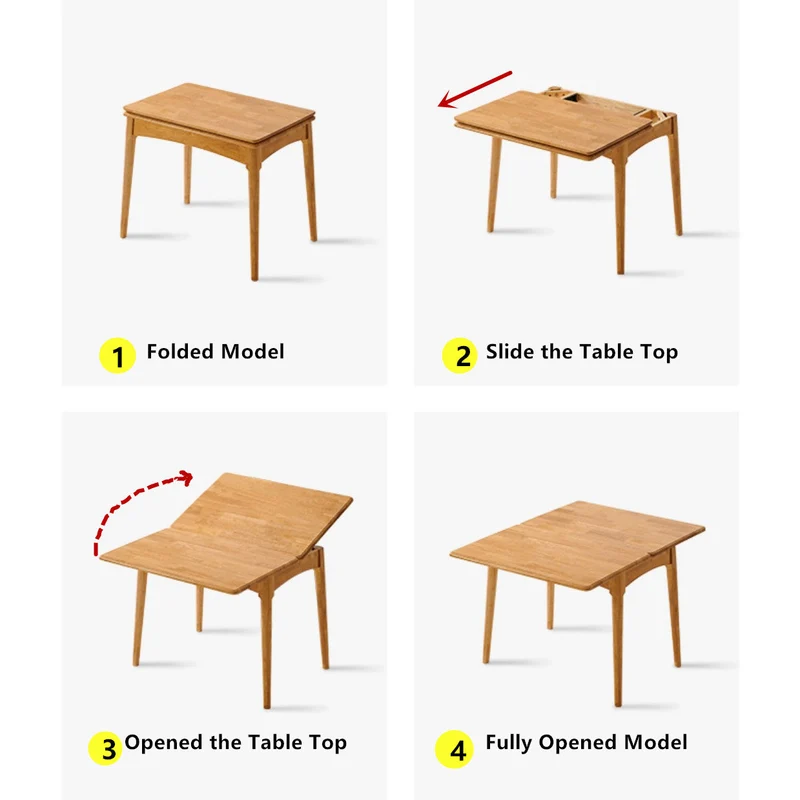 Double Table Top erweiterbarer Esstisch