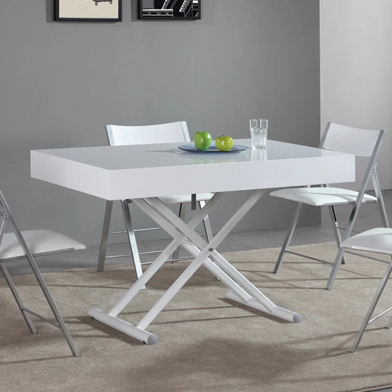 Verwandelbarer 2-in-1-Ess- und Couchtisch mit Auf- und Ab-Mechanismus