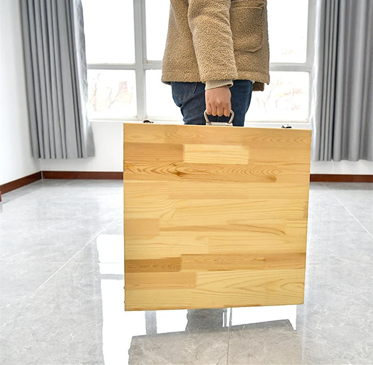 Klapptisch aus Massivholz mit 4 Hockern