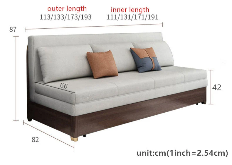 Modernes umwandelbares Schlafsofa mit elektrisch anhebbarem Couchtisch