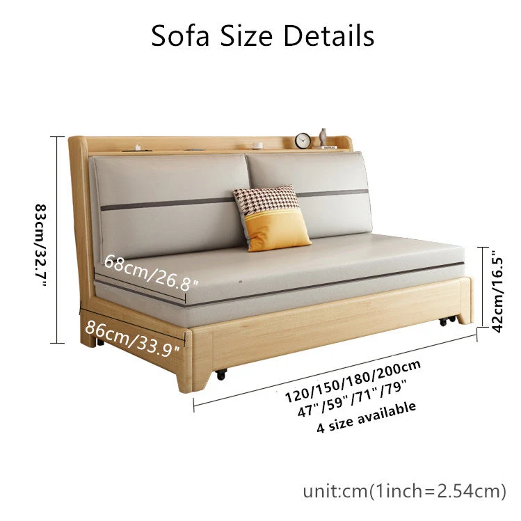 Schlafsofa mit Stauraum darunter