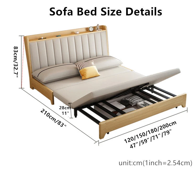 Schlafsofa mit Stauraum darunter