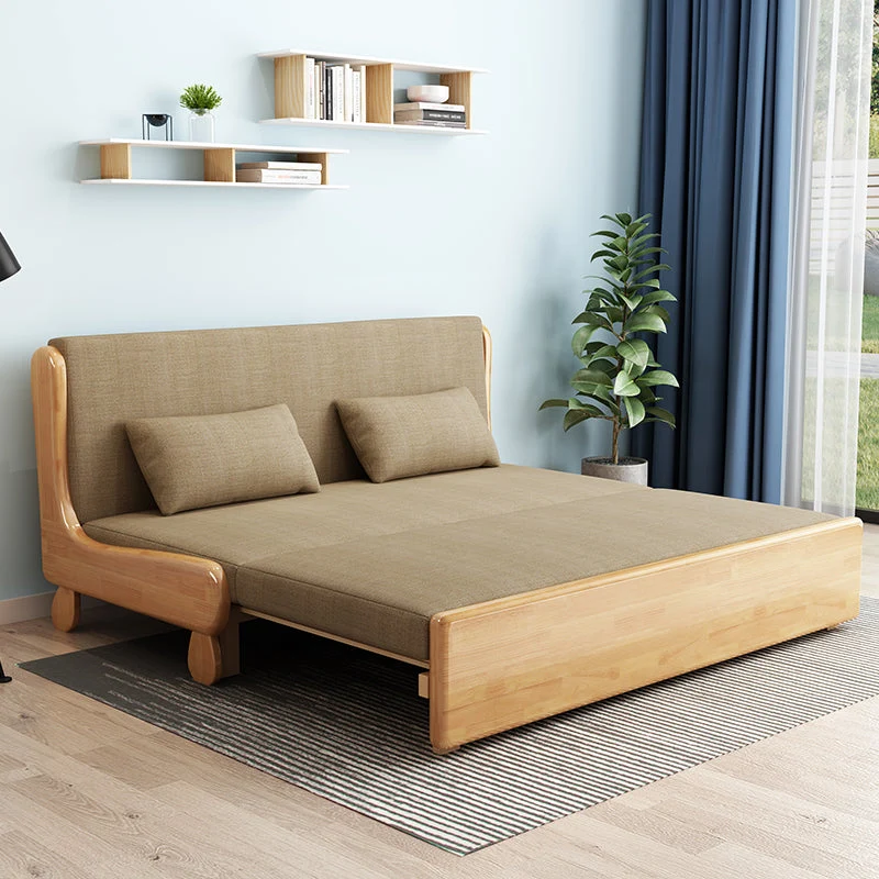 Ausziehbares Schlafsofa aus Massivholz