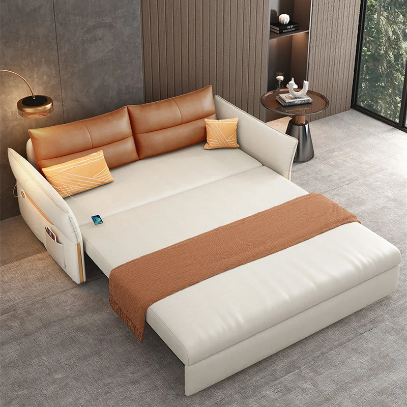 Ferngesteuertes Power-Sleeper-Schlafsofa mit darunterliegender Schublade