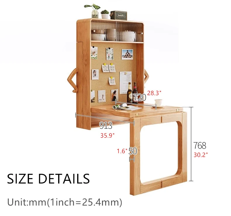 Wandmontierter Klapptisch