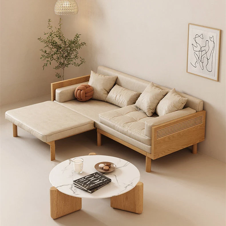 Janpandi ausziehbares Multifunktions-Schlafsofa mit Massivholzrahmen