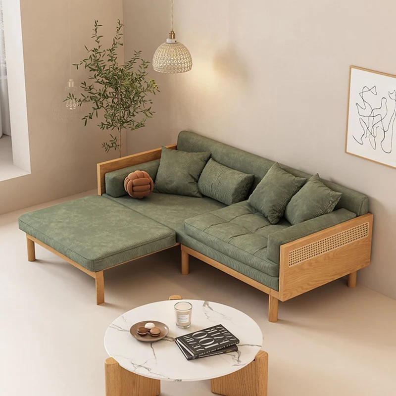 Janpandi ausziehbares Multifunktions-Schlafsofa mit Massivholzrahmen