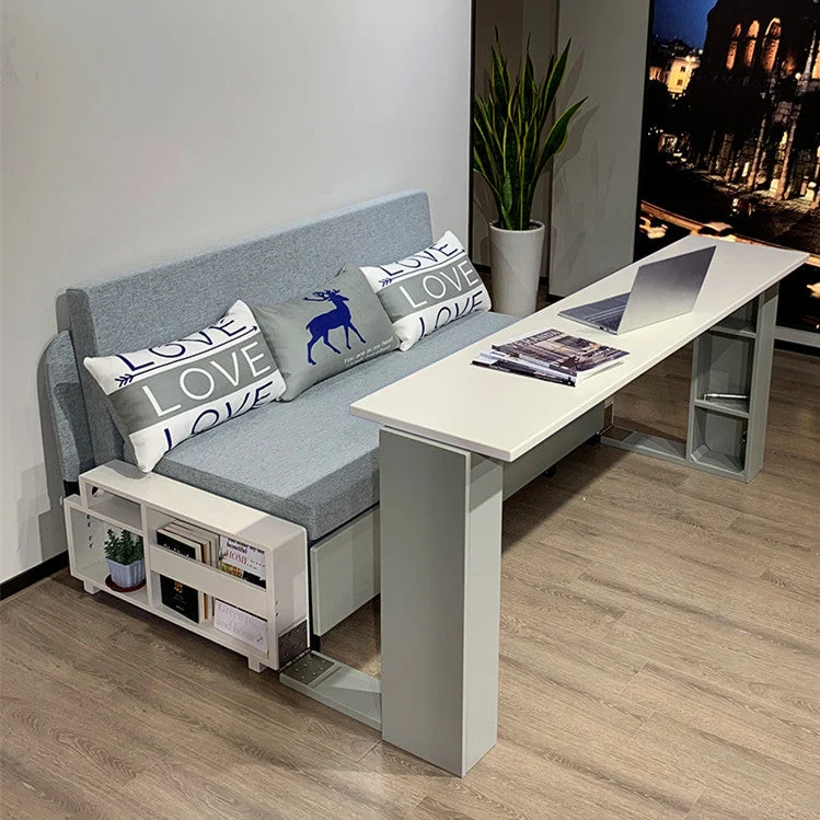 Platzsparendes Multifunktions-Schlafsofa mit klappbarem Schreibtisch