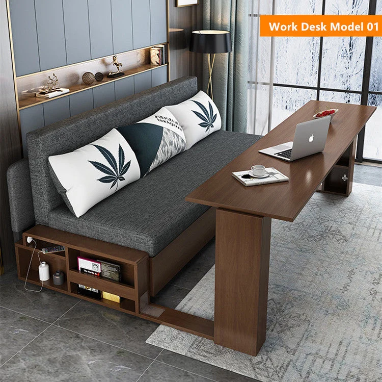 Platzsparendes Multifunktions-Schlafsofa mit klappbarem Schreibtisch