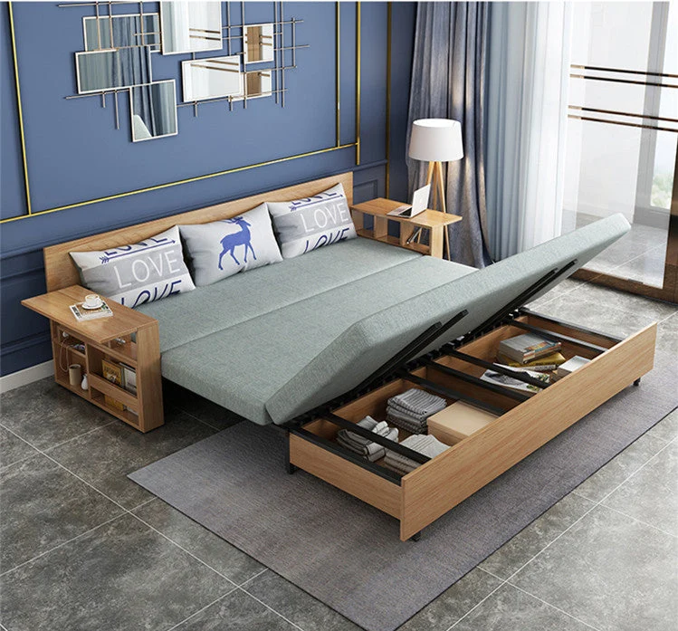 Platzsparendes Multifunktions-Schlafsofa mit klappbarem Schreibtisch