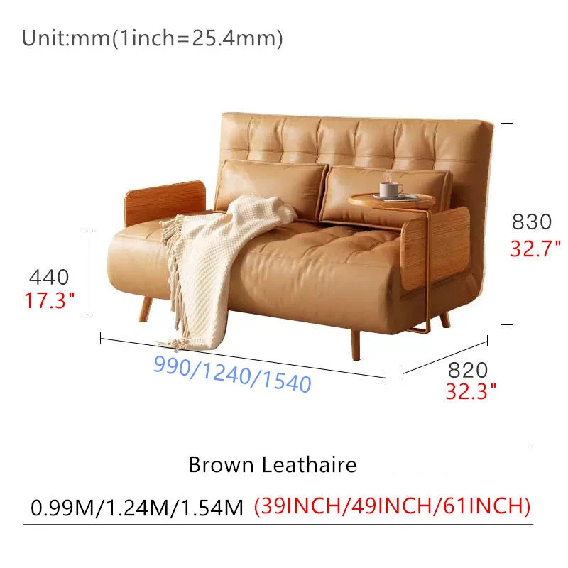 Verstellbares Schlafsofa mit drehbarer Armlehne