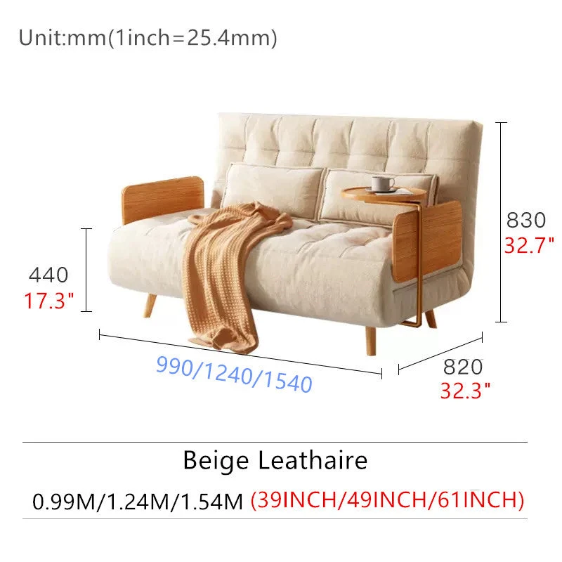 Verstellbares Schlafsofa mit drehbarer Armlehne