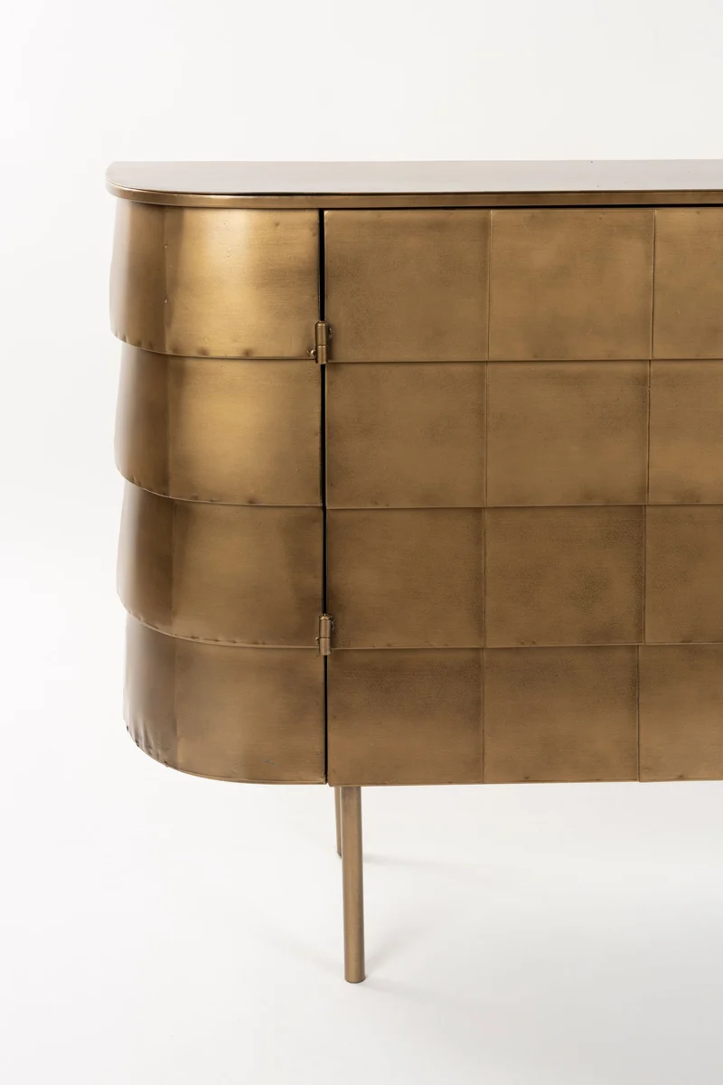 Sideboard Hanna aus Metall mit goldener Oberfläche von Dutchbone