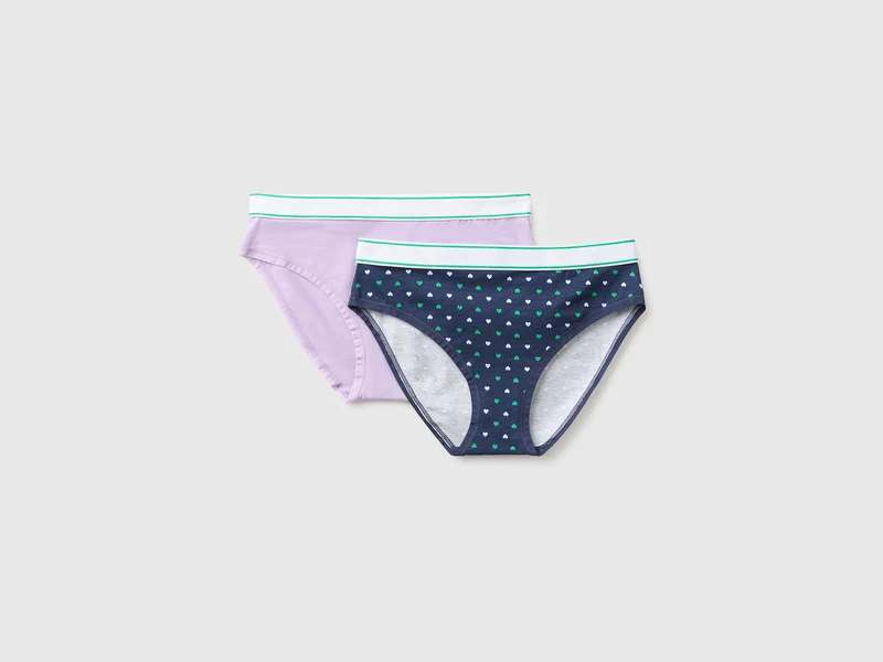 Zwei Slips mit Logo-Gummizug