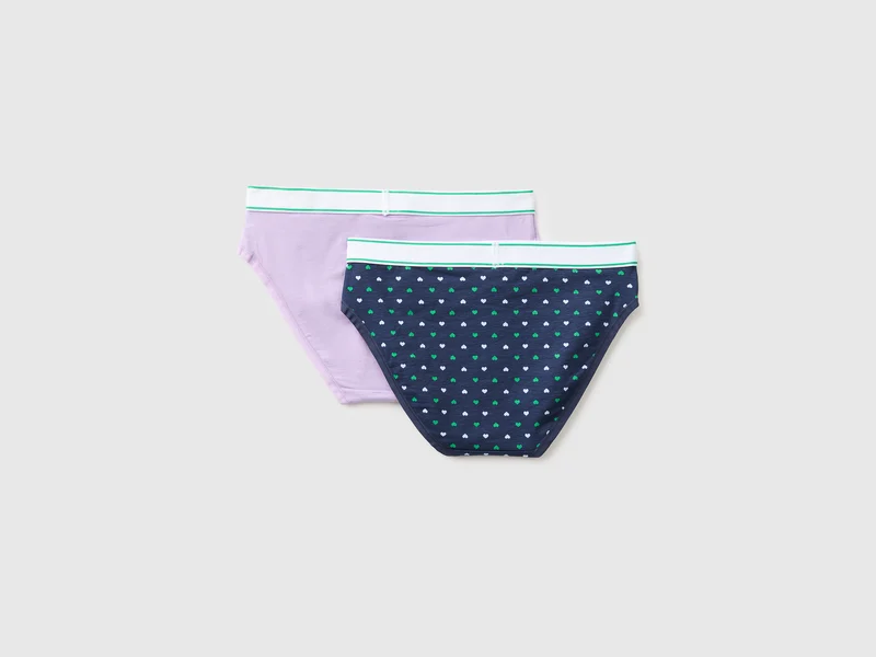 Zwei Slips mit Logo-Gummizug
