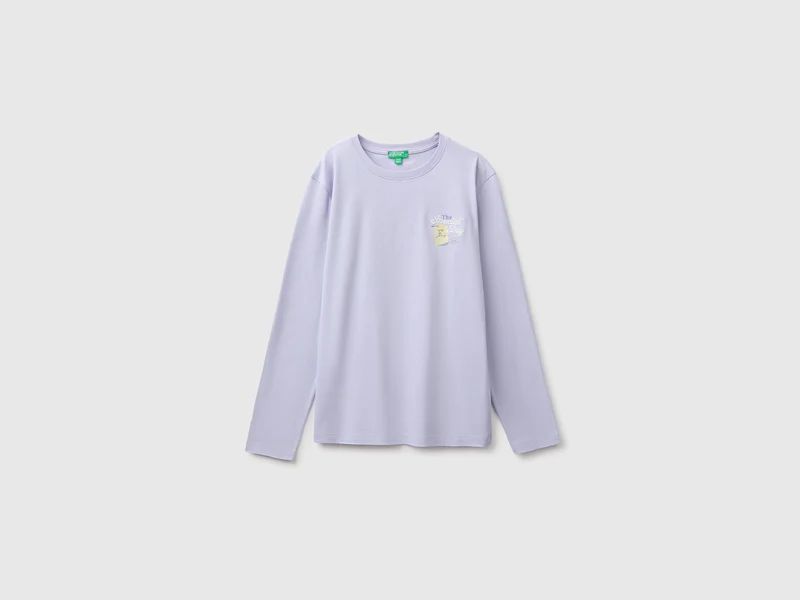 Bio-Baumwoll-T-Shirt mit Stickerei