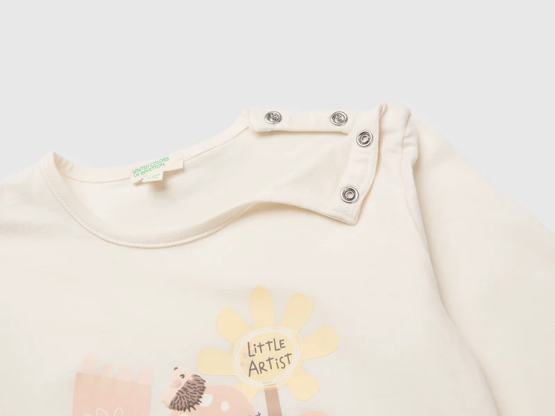 T-Shirt aus Bio-Baumwolle mit Print