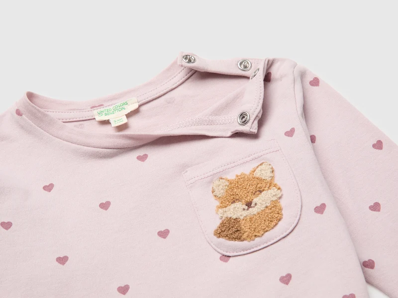 T-Shirt aus Bio-Baumwolle mit Allover-Muster