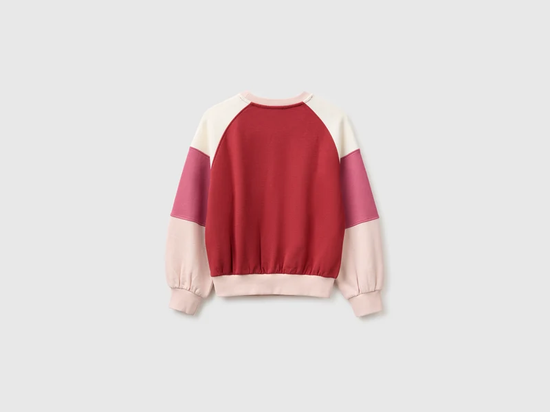 Sweatshirt mit Farbblock-Design und Stickerei