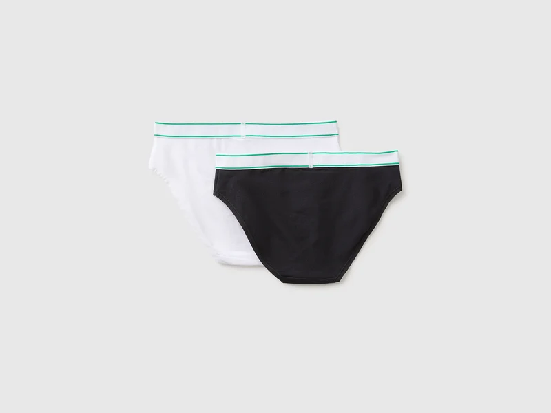 Zwei Slips mit Logo-Gummizug