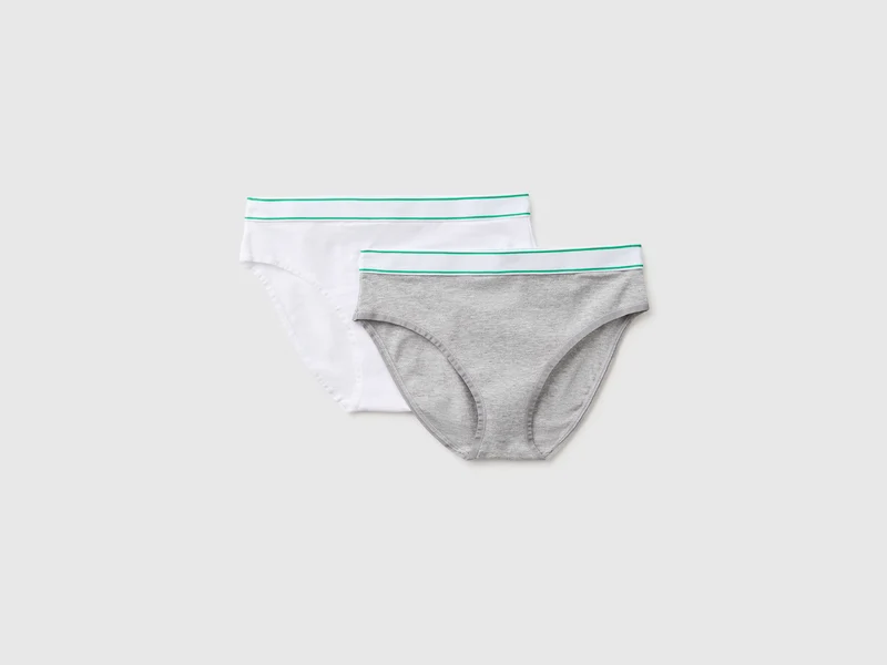 Zwei Slips mit Logo-Gummizug