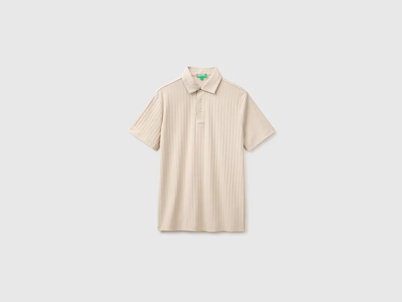 Geripptes Poloshirt