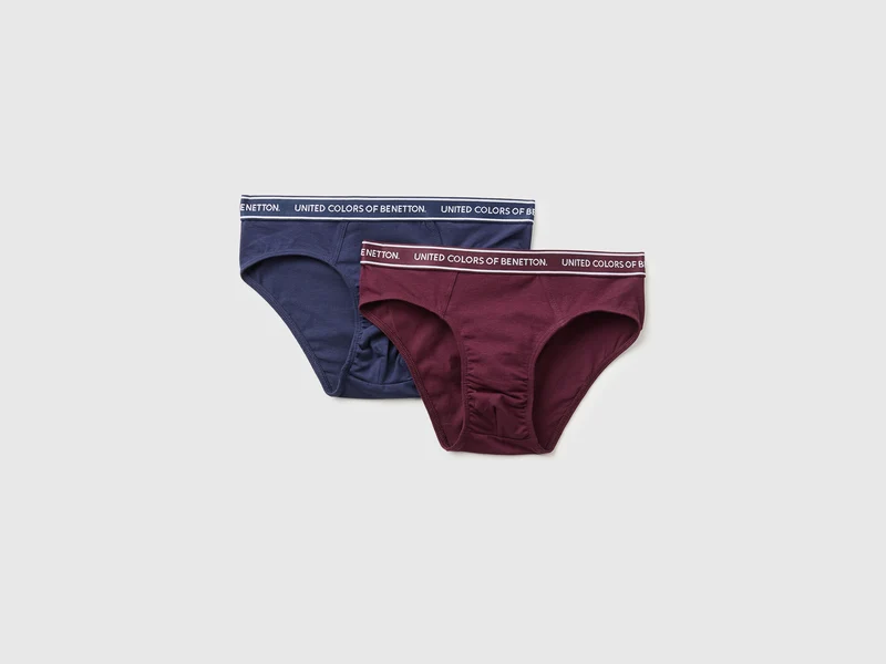 Set aus zwei Slips mit Logo-Gummizug