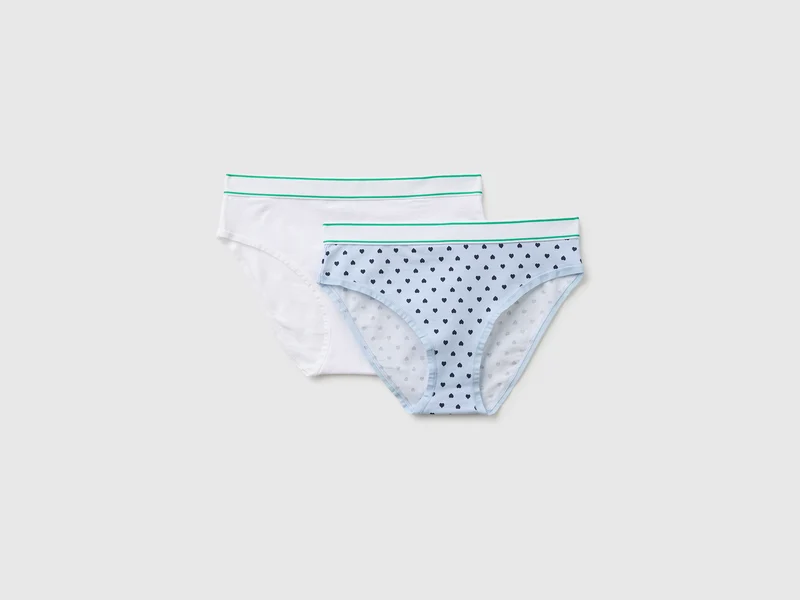 Zwei Slips mit Logo-Gummizug
