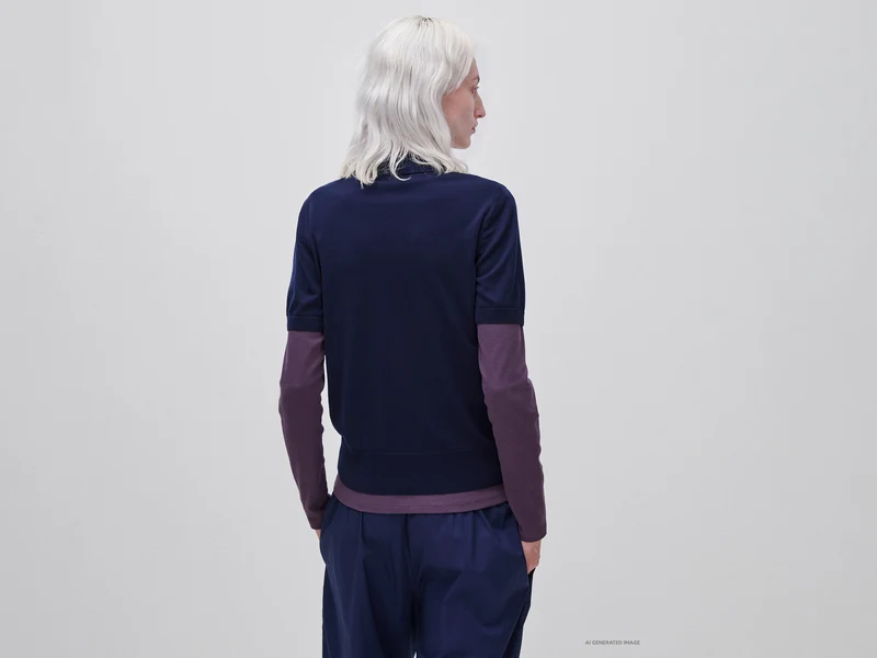 Kurzärmeliger Pullover aus Seidenmischung