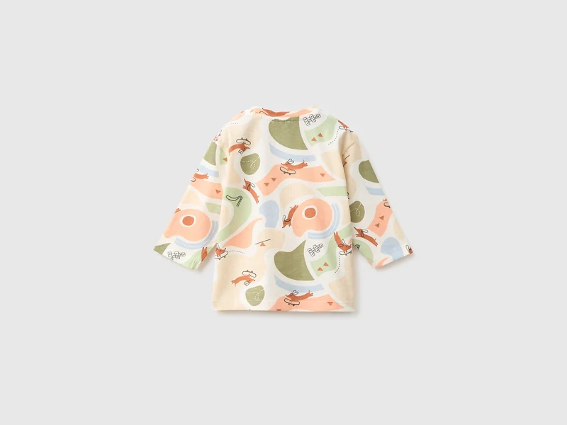 T-Shirt aus Bio-Baumwolle mit Allover-Muster