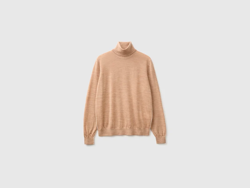 Rollkragenpullover aus reiner Merinowolle