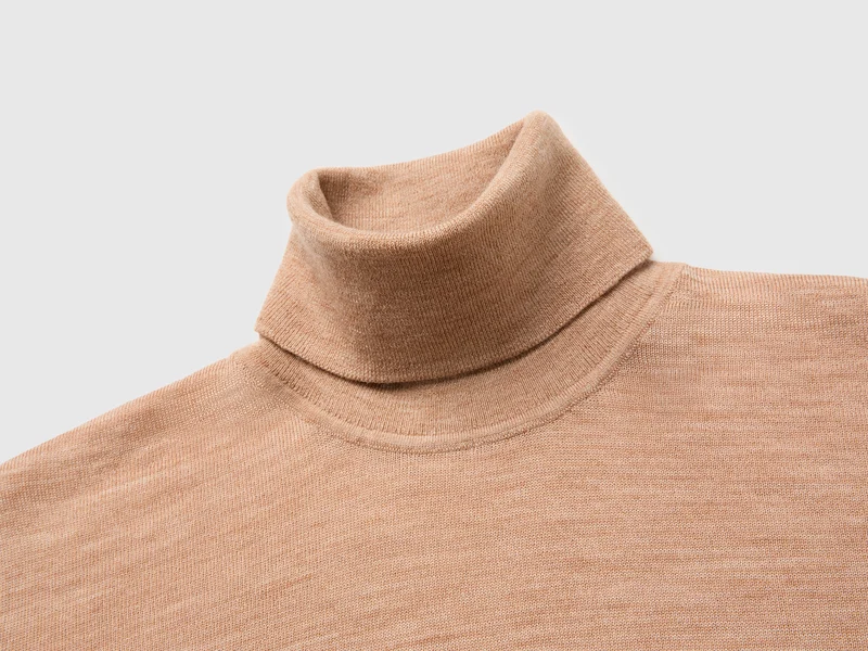 Rollkragenpullover aus reiner Merinowolle