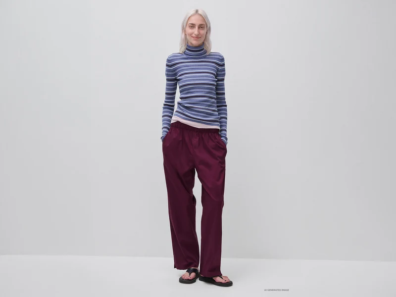 Rollkragenpullover aus einem Seiden-Woll-Gemisch mit Rippmuster