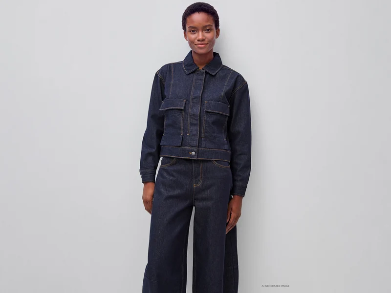 Jeansjacke mit Taschen