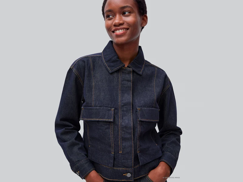 Jeansjacke mit Taschen