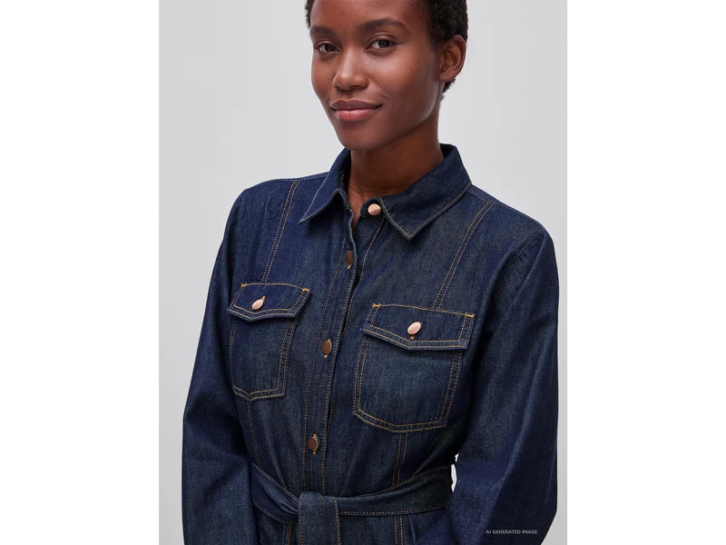 Jeanskleid mit Gürtel