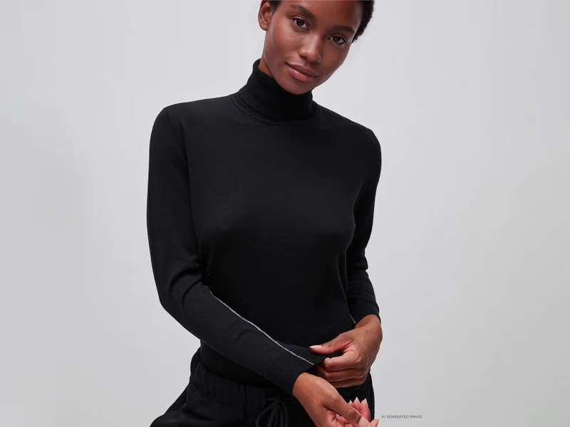 Rollkragenpullover aus reiner Merinowolle