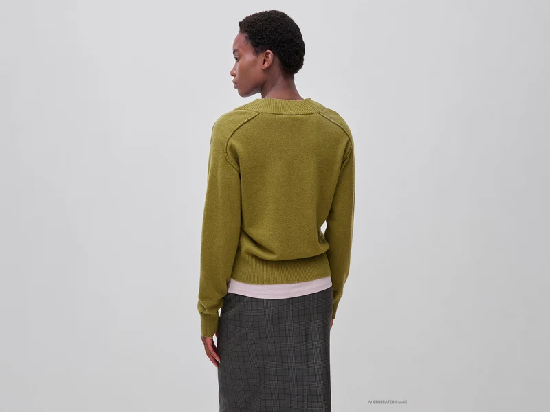 Weicher V-Ausschnitt-Pullover