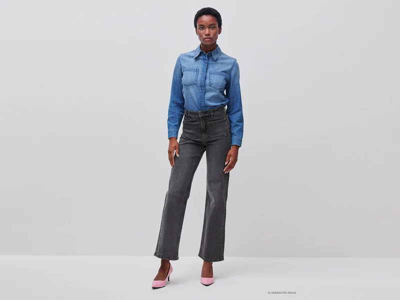 Jeans mit gerader Passform