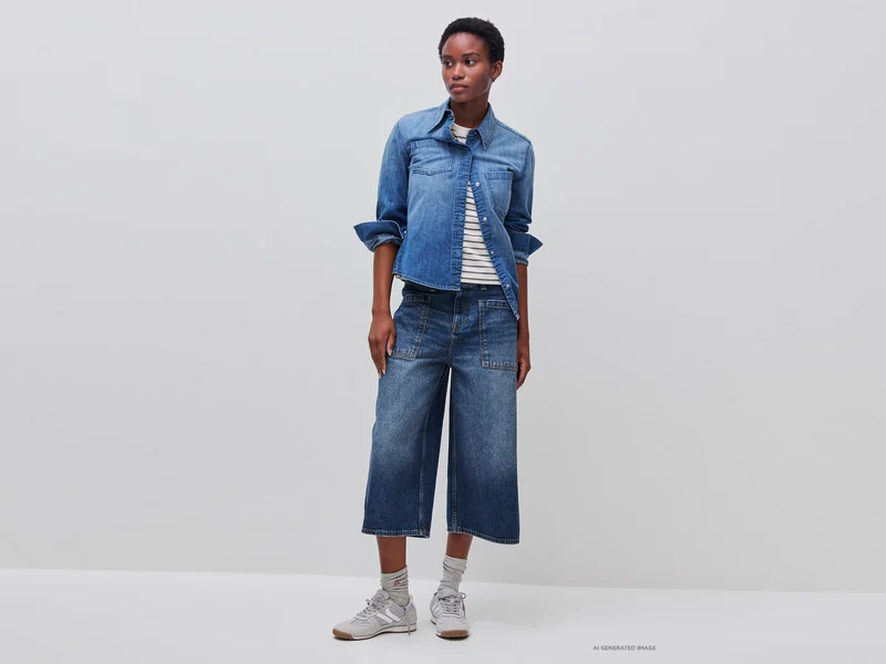 Jeans-Bermudas