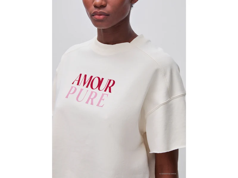 Kurzärmeliges Sweatshirt mit Aufdruck