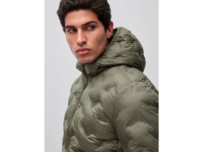 Normal geschnittene, wattierte Daunenjacke