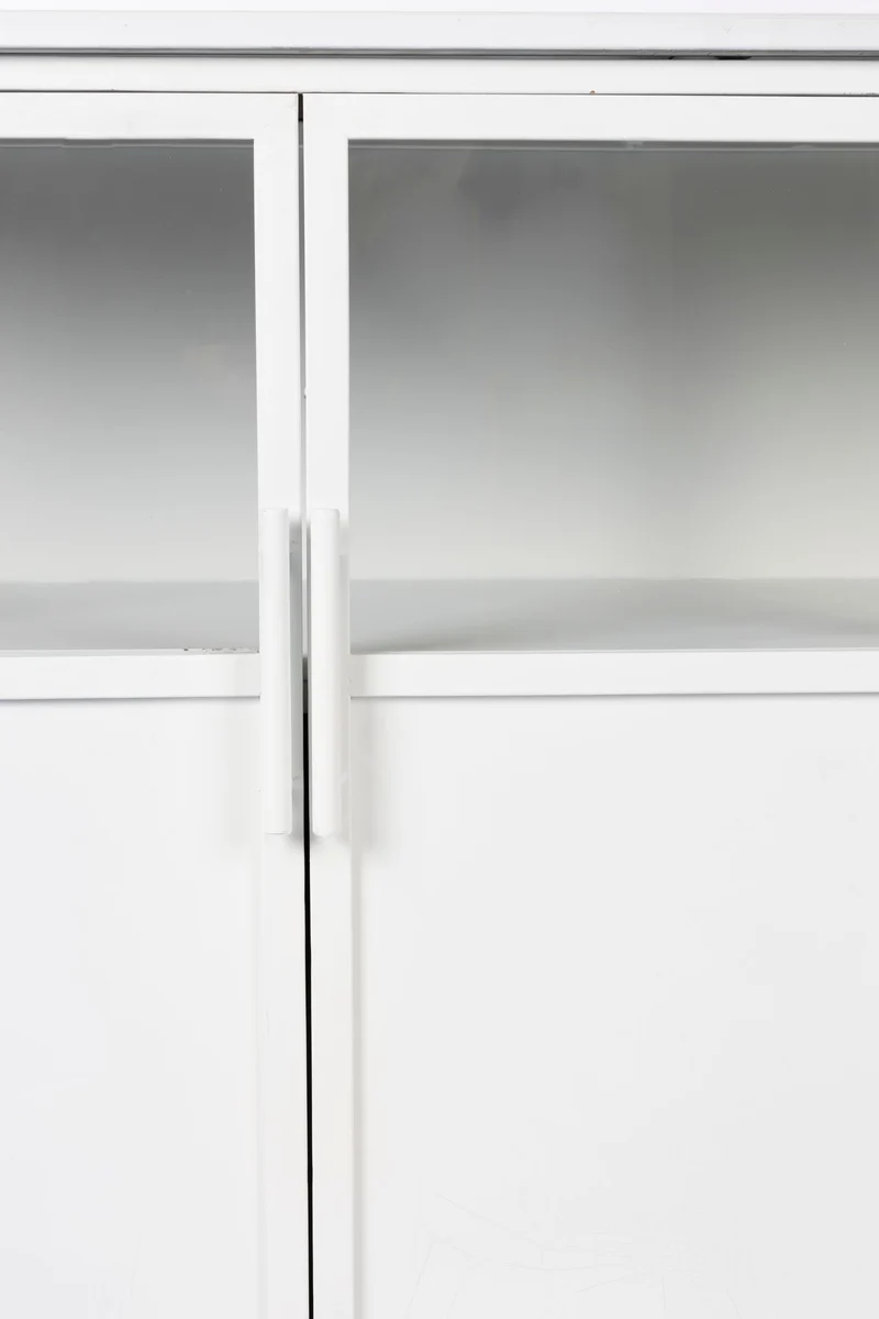 Schrank Miya Low 3do aus Metall in Weiß im Industrial-Design