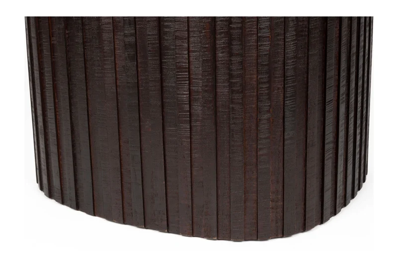 Sitzpouf Bay von Dutchbone mit Stauraum, Teakholz in Walnuss-Braun