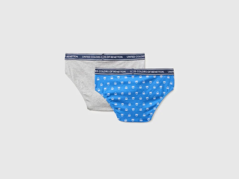 Set aus zwei Slips mit Logo-Gummizug