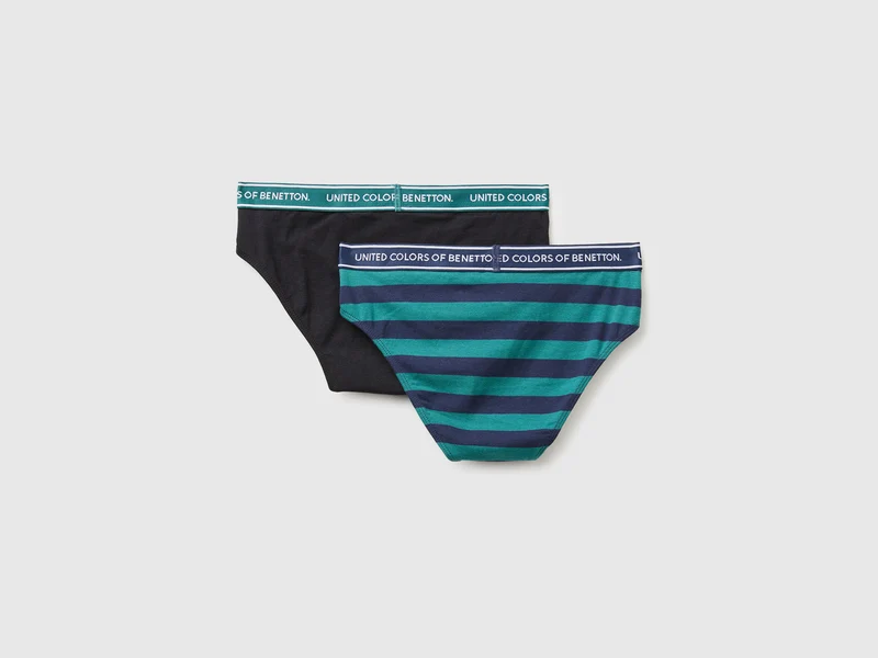 Set aus zwei Slips mit Logo-Gummizug