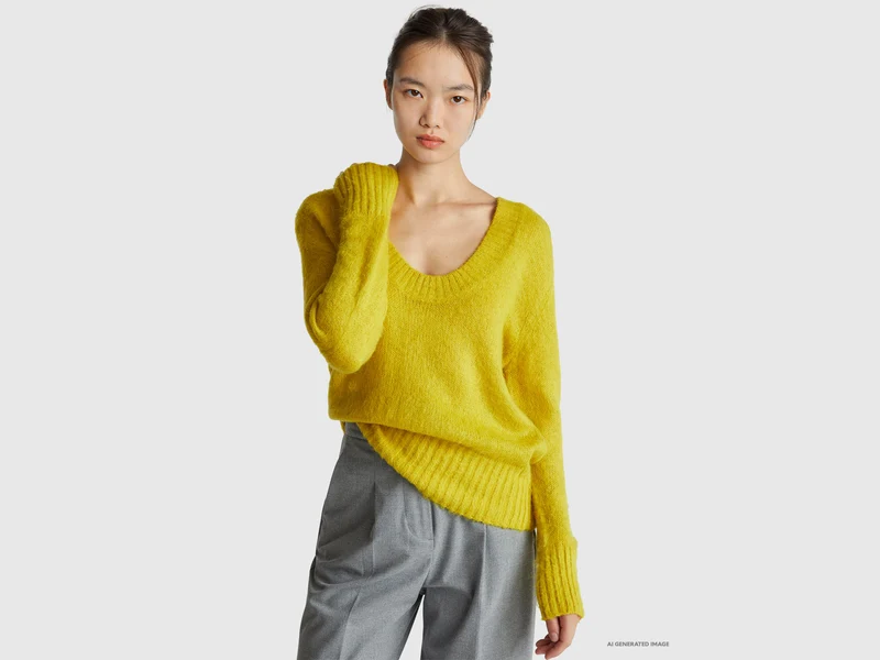 Warmer Pullover aus Mohairmischung