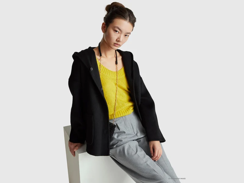 Warmer Pullover aus Mohairmischung